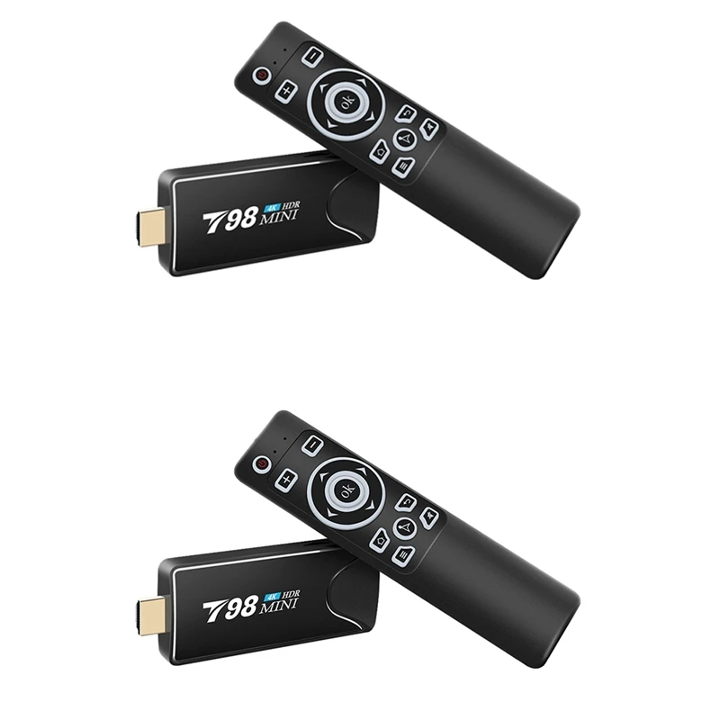 

ТВ палка T998 MINI 4K 2G + 16G смарт-ТВ коробка Android 10,0 RK3318 Quad-Core 2,4 г/5G WI-FI Media Player Декодер каналов кабельного телевидения