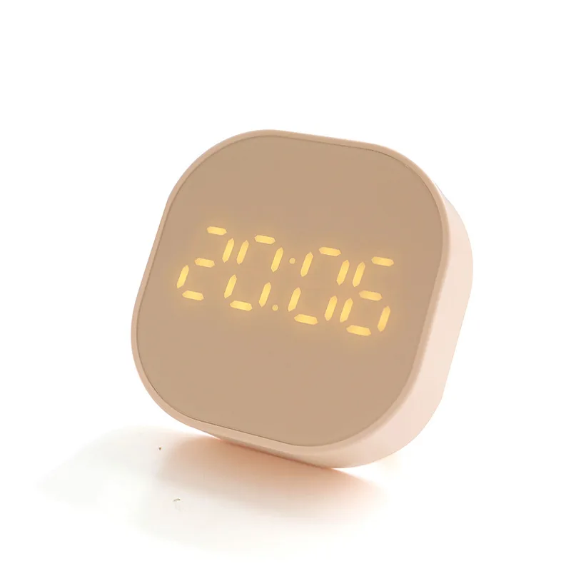 Square Small Alarm Clock Luminous Mute LED Multifunctional Digital Light Electronic Desktop Table Clocks 3 Colors | Дом и сад