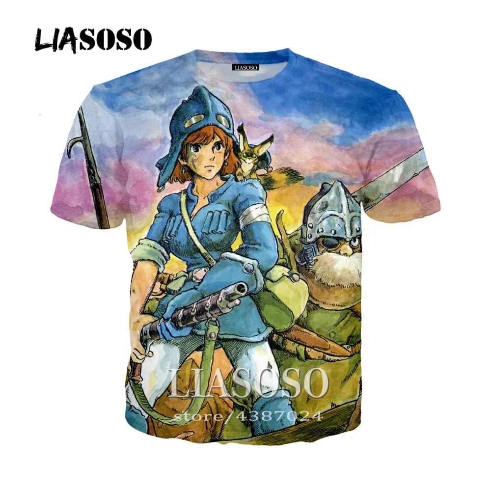 LIASOSO Harajuku Стиль пуловер для детей футболки в стиле унисекс с рисунком из аниме