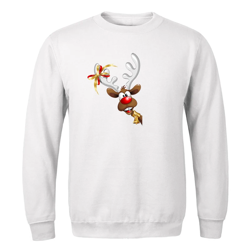 

Reindeer Rudolph Christmas Happy New Year Men Brand Hoodies Sweatshirts Hoodie Sweatshirt Crewneck Spring Autumn Pullovers Hoody