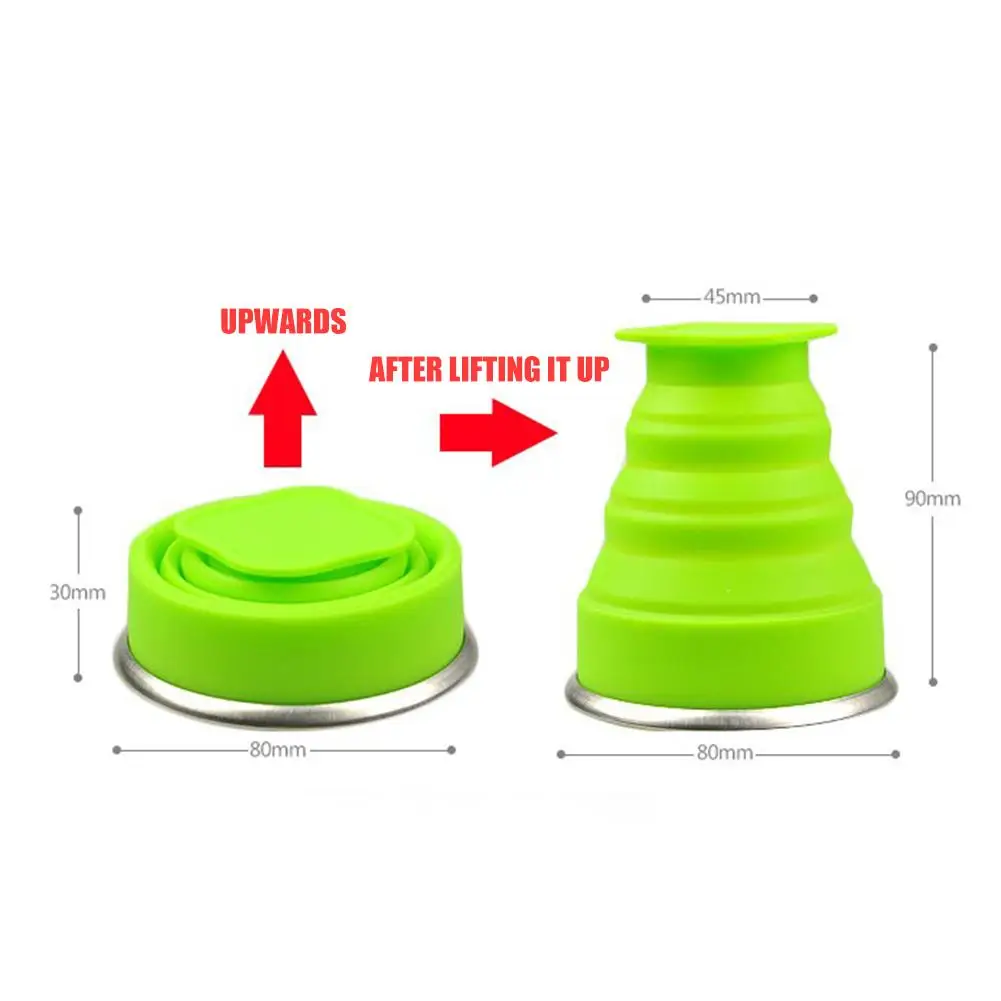 

Durable Water Bottle Not Easy to Damage Safety Eco-friendly Outdoor Camping Travel Silicone Drinking Cup Portable Bottle