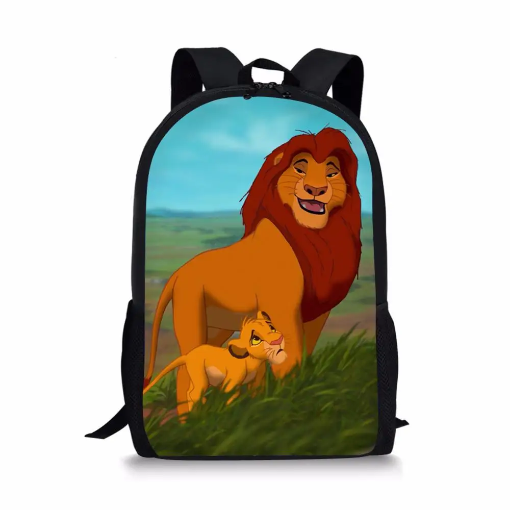 Children's School Backpack The Lion King Prints Pattern Girls School Book-Bags Set Women Multi-functional Travel Backpack