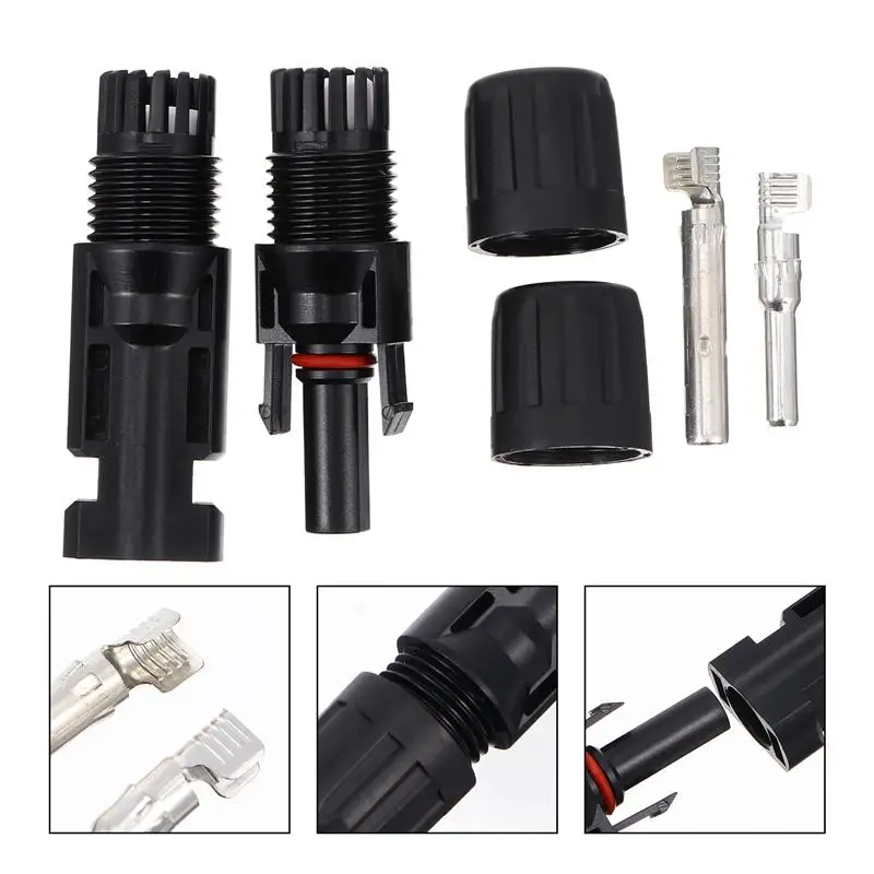 

10pcs Solar Panel Cable Connectors Photovoltaic Panel Cable Wire Connectors