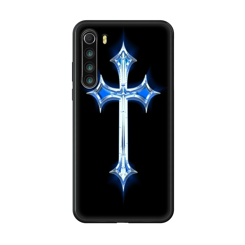 

Christian Jesus, the Cross Phone case For Xiaomi Redmi Note 8T 8 9 7 7A 8 8A 4 5 9S Pro black coque trend shell painting bumper