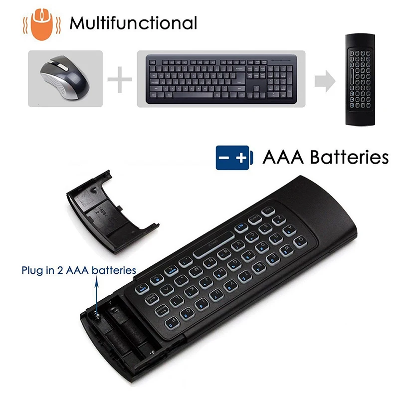 MX3 Backlit Air Mouse Smart Voice Remote Control 2.4G RF Wireless Keyboard For Android TV Box | Электроника