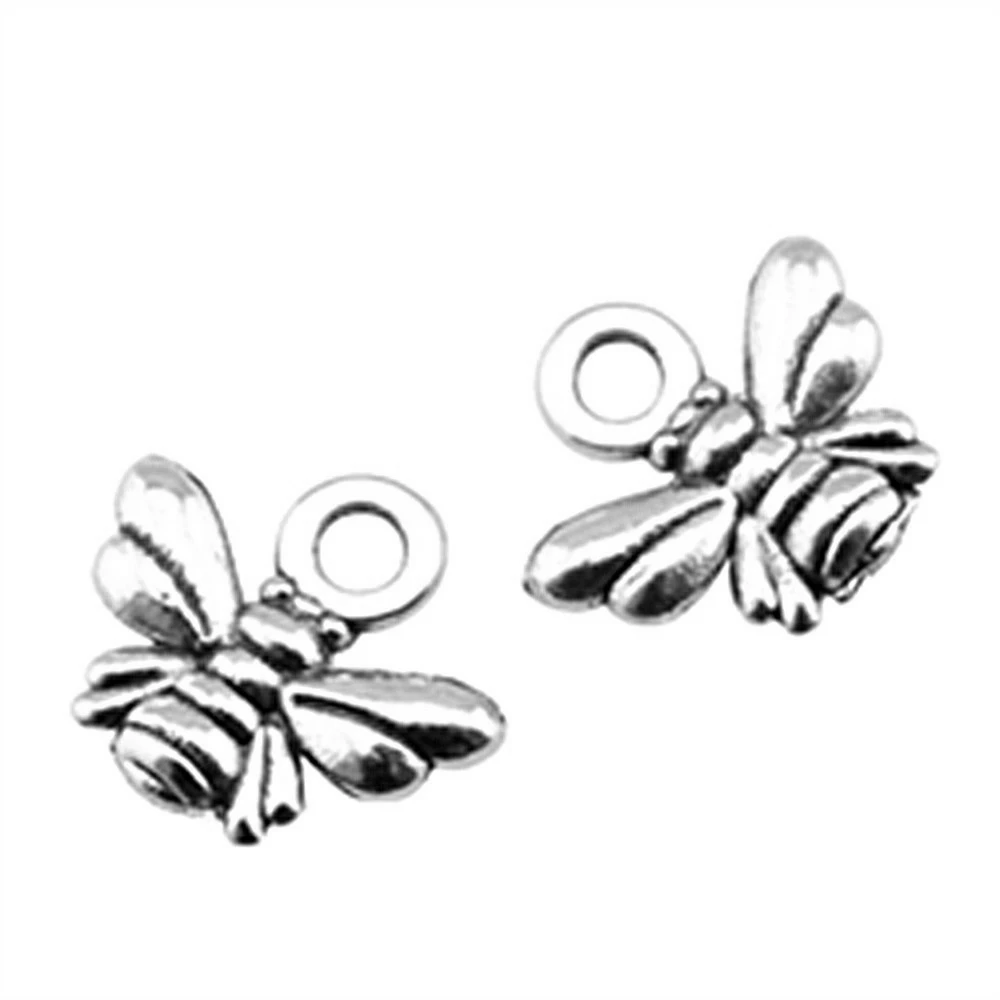 Подвески в виде пчелы для изготовления ювелирных изделий шармы маленькие 11 х10 мм