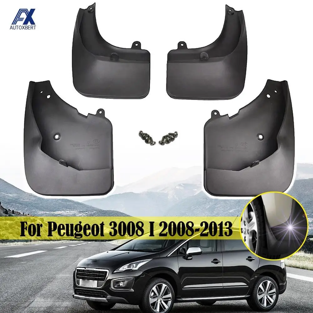 

Брызговики литые для Peugeot 3008, MK1, 2008-2013, крыло брызговиков, 2009, 2010, 2011, 2012, 4 шт.