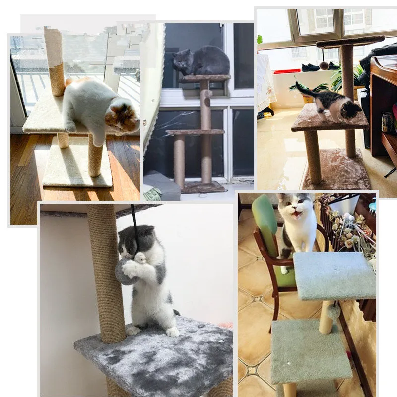 

Cat Scratcher Cats Climbing Frame Sisal Cat Scratching Post Claw Cats Tree House Tower Board Scratch Pet Supplies Pet Furniture