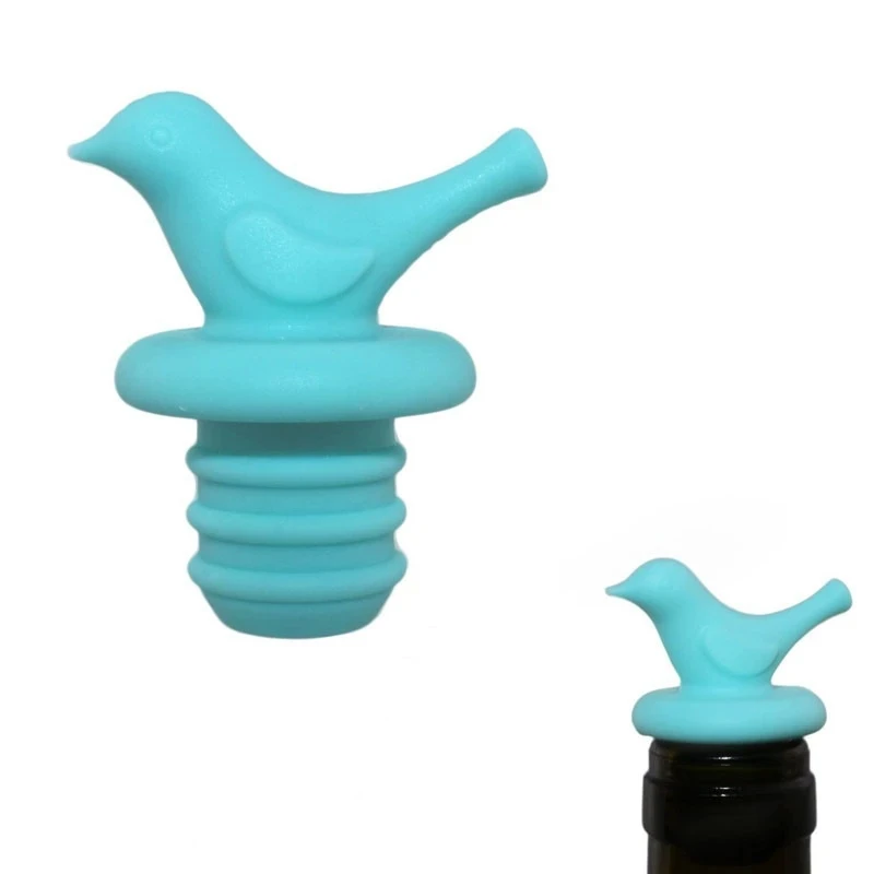 

1PC Creative Bird Design Wine Stopper Silicone Wine Beer Cover Bottle Cap Stopper Bottle Stopper Kitchen Barware Bar Tools