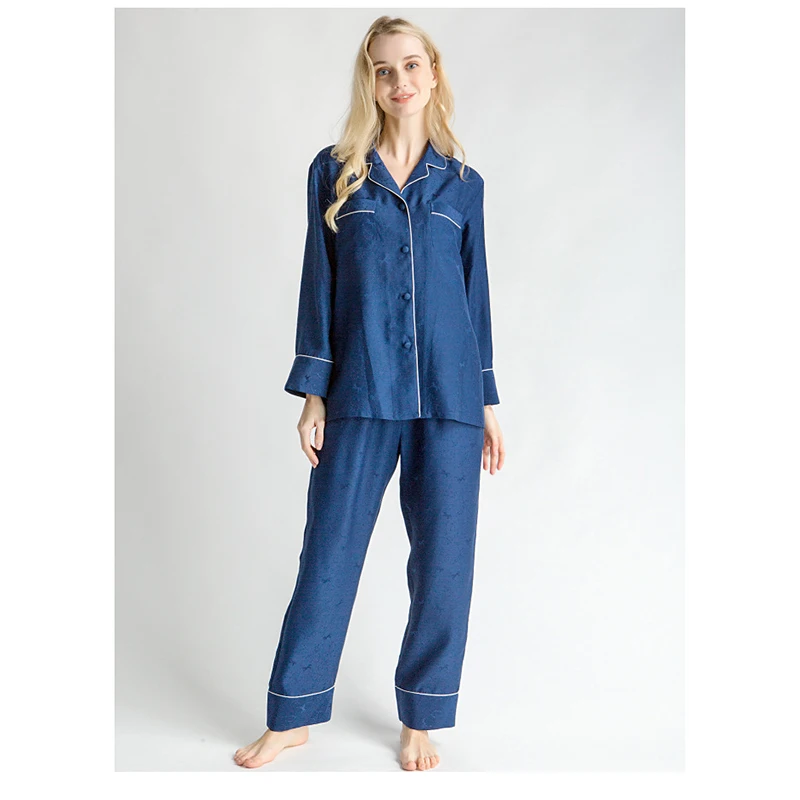 100 шелковые пижамные комплекты золотистые полностью женские ночные рубашки