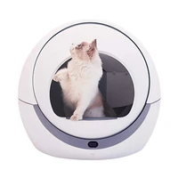 high end pet automatic self cleaning cat litter box smart trash bin closed tray toilet detachable potty