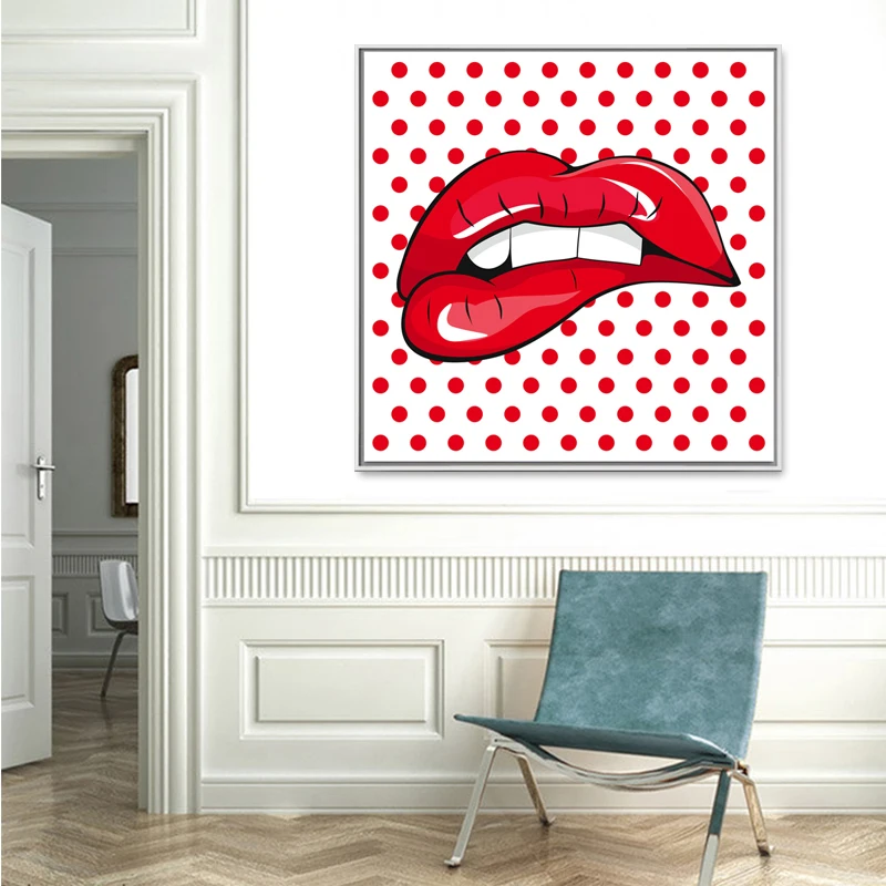 Andy Warhol сексуальные красные губы плакаты принты на холсте живопись настенные художественные картины для гостиной спальни домашний Декор без рамы