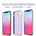 Luxury Original Square Liquid Silicone Phone Case For iPhone 12 11 Pro Max Mini XS X XR 7 8 Plus SE 2 Thin Soft Cover Candy Case