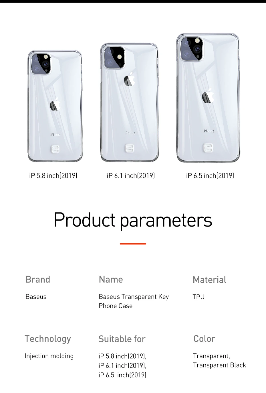 Чехол для телефона Baseus для iPhone 11 Pro Max Xs X, чехол с ремешком, защита от падения, прозрачная защитная задняя крышка для iPhone Xs Max X, Fundas