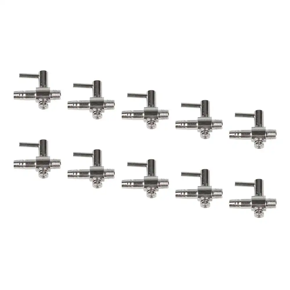 

10 Pieces Simple Operation with Fine Workmanship Fish Tank Flow Control Valve Stainless Steel Air Flow Control Valve