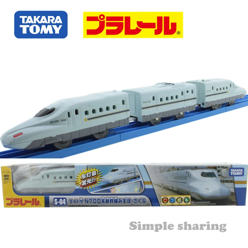 Takara Tomy Pla Rail Plarail S-04 N700 Shinkansen с светильник Mizuho Sakura Japan Railway Train Электрический