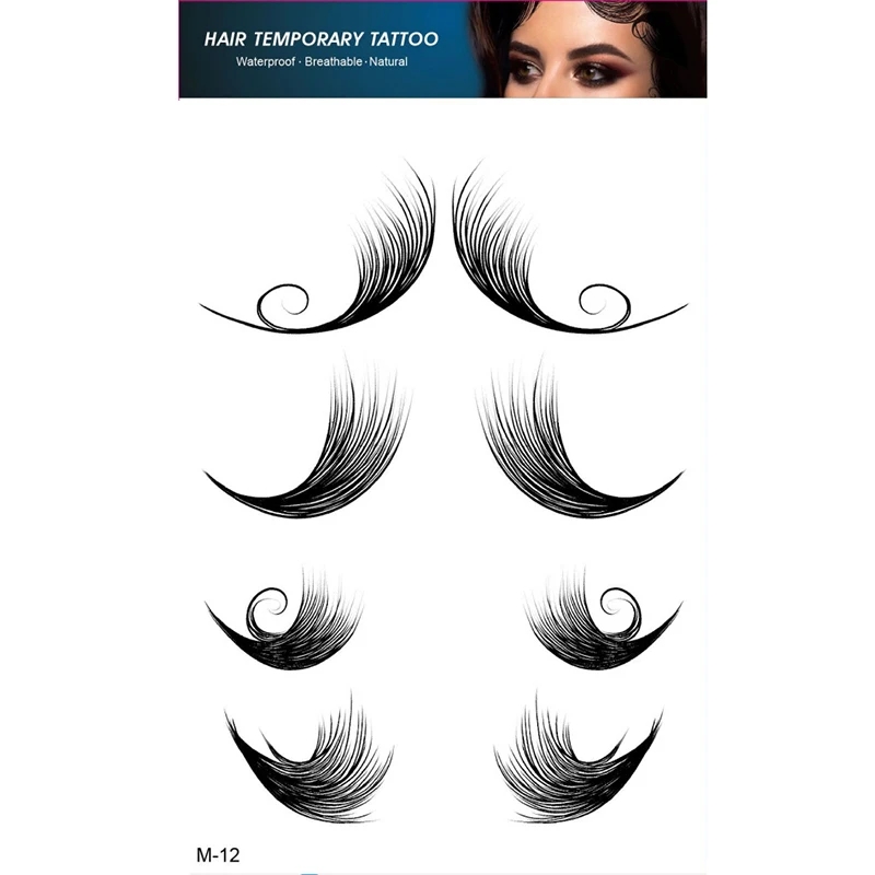 Baby Hair Edge Tattoo Stickers Temporary Hair Template Makeup Tool Makeup Edge Tattoo Edges Curly Hair Diy Hairstyling Wholesale