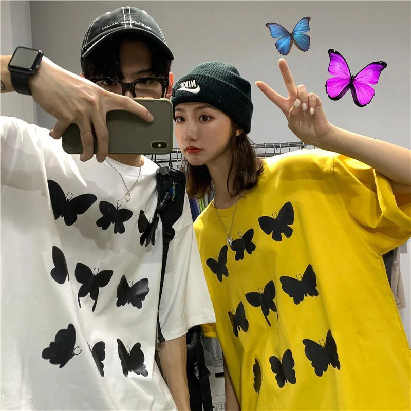 

Summer Cute Animal Short Sleeve Men Tshirt Kawaii Funny Graphic Anime Print Cotton Couple Clothes Oversized Harajuku Fashion Top
