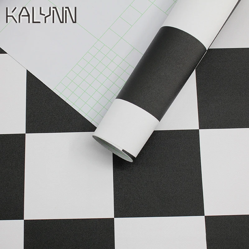 Черно-белые мозаичные самоклеящиеся обои 5 м x 60 см виниловая контактная бумага