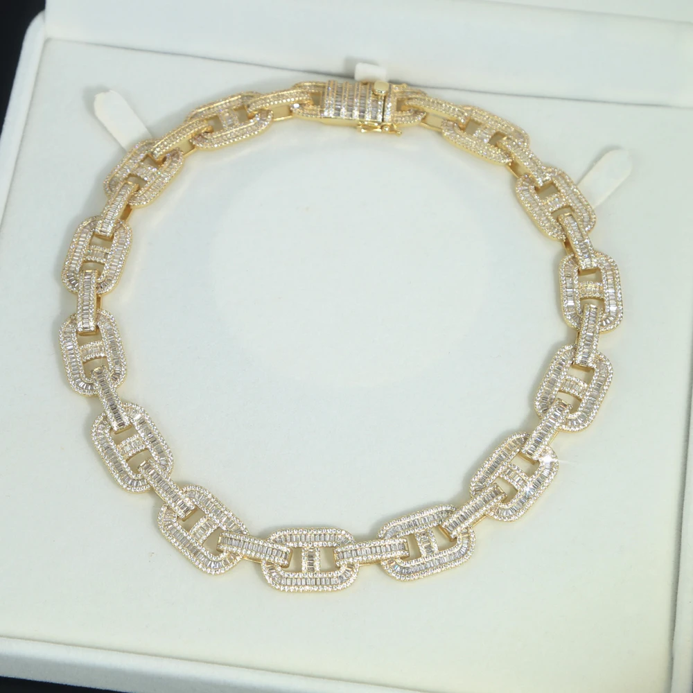 

Punk Cuban Choker Necklaces silver color Pig Nose Rhinestone Charm Link Hip Hop Wide Thick Wholesale Chains Women Jewelry Gifts