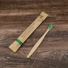 Новый Дизайн Смешанные цвета бамбуковая зубная щетка Экологичная деревянная зубная щетка мягкая щетина наконечник уголь для взрослых уход за полостью рта зубная щетка