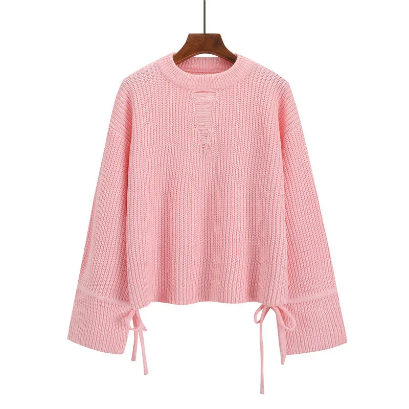 

2019 the new Korean version of the student sweet beauty sweater fashion 100 lacklustre lazy knitting sweater women cute sweater