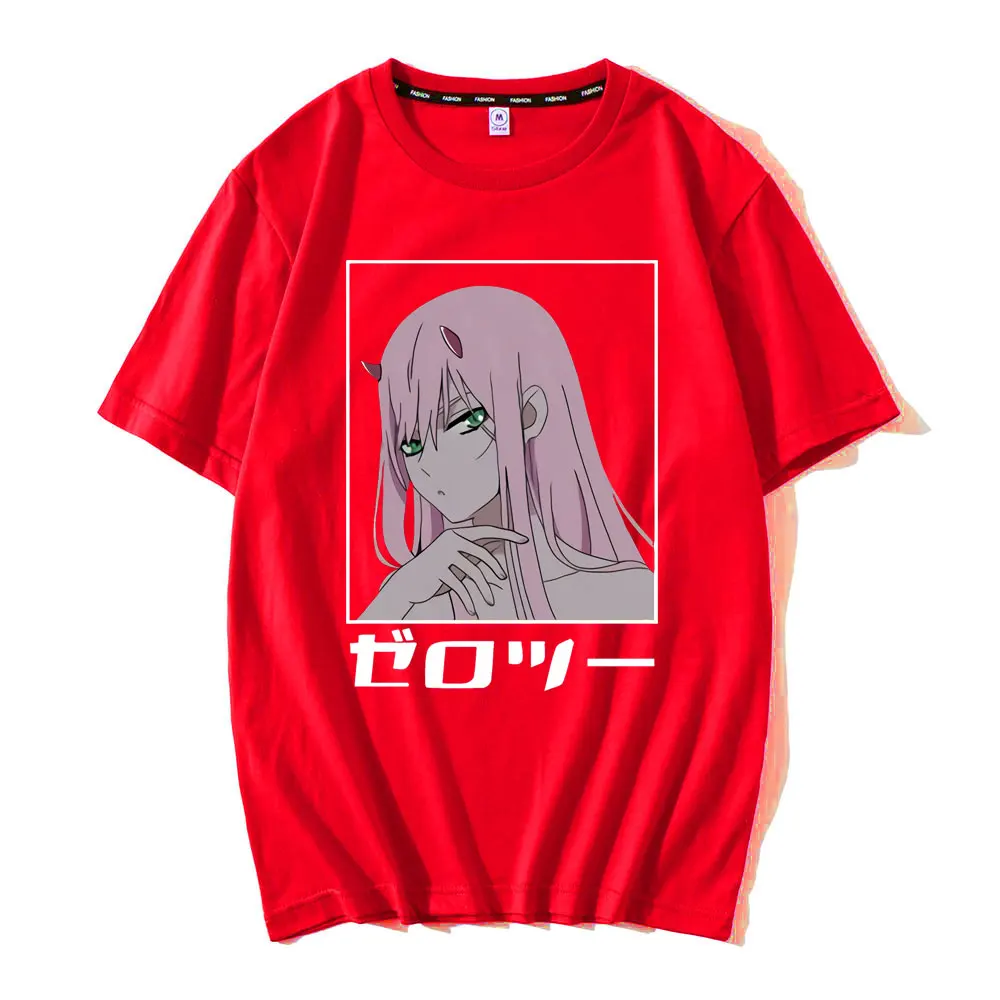 

Japanese Comics Darling Franxx Short Sleeve Zero Two Harajuku Anime Tshirt 2021 Unisex Oversized Loose T-shirt Male Hipster Tees