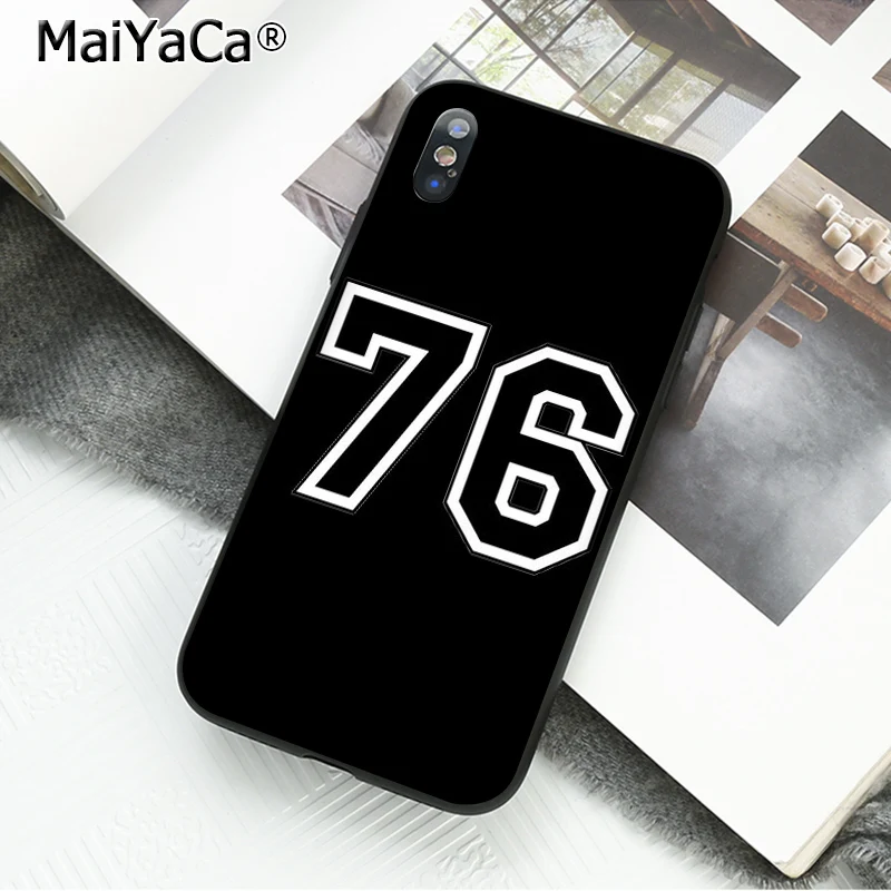A16 MaiYaCa счастливое число и буква чехол для телефона iphone 11 Pro 11Pro MAX 8 7 6S Plus X XS MAX 5 5S SE XR - Цвет: A16