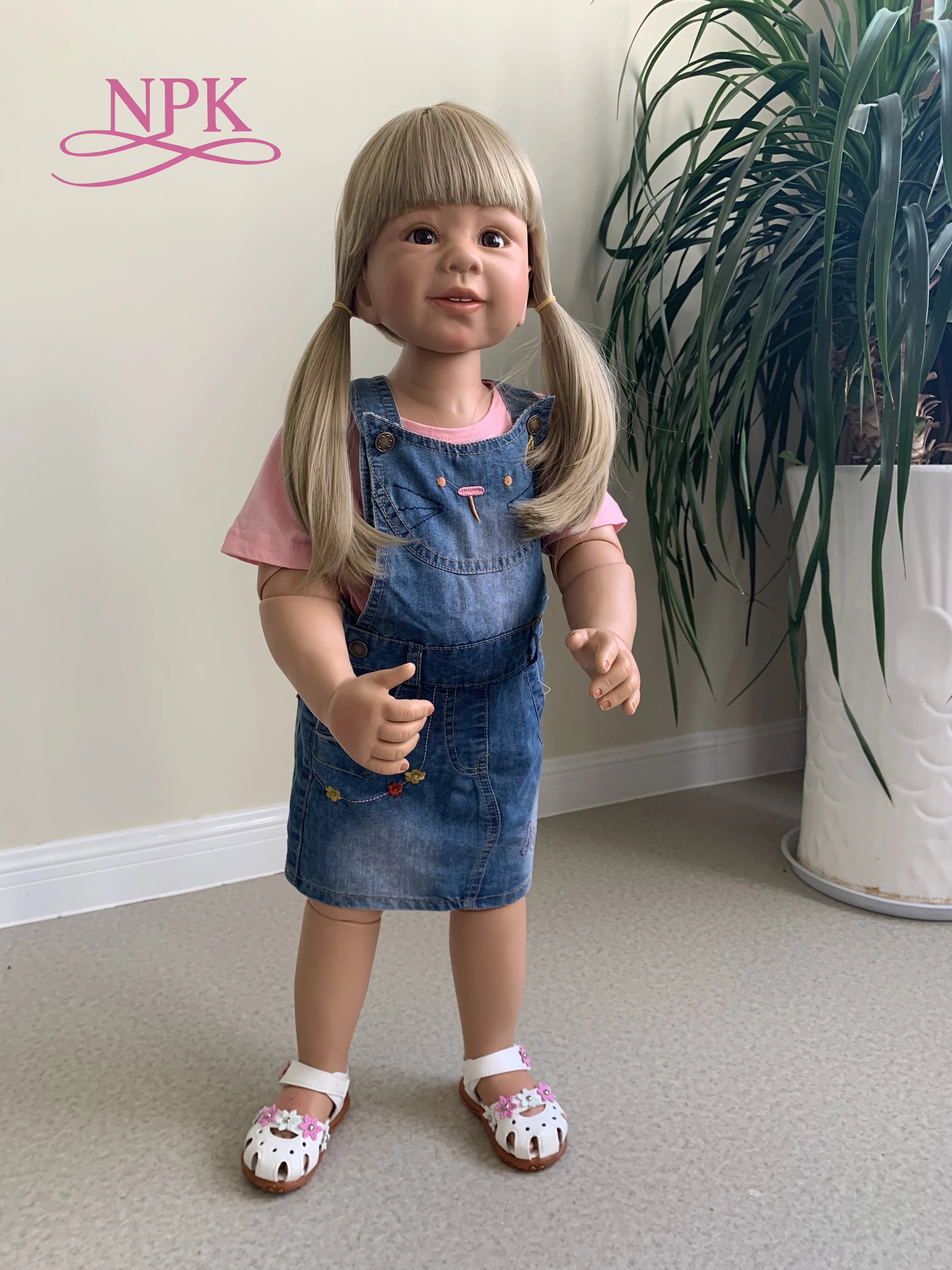 87 см Огромный малыш девочка Реалистичный художественный дизайн шар шарнирное