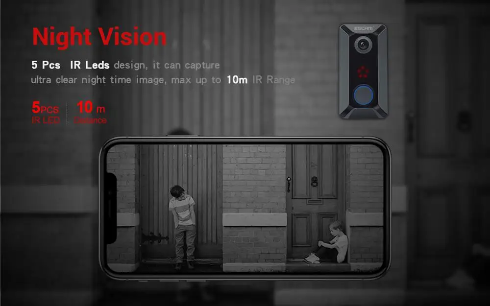 Видеодомофон ESCAM V6 с поддержкой Wi Fi 720P|Видеодомофон| |