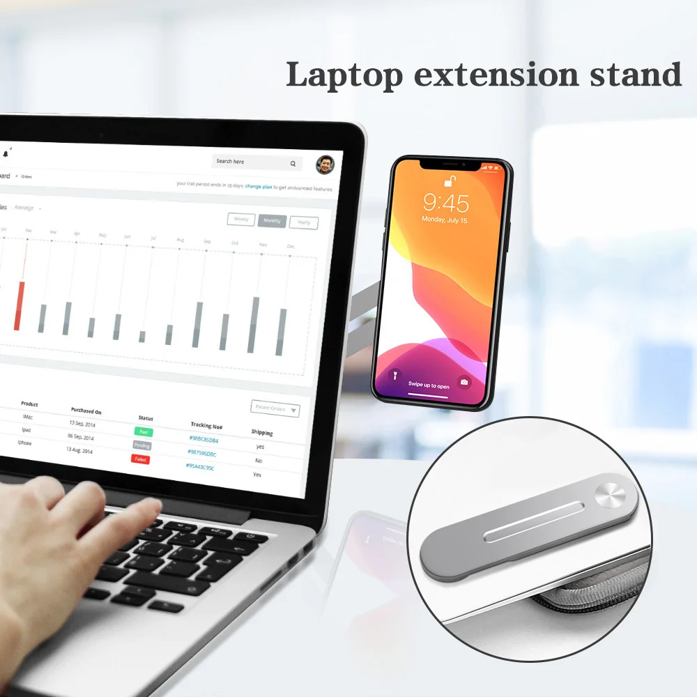 Магнитный держатель для телефона FONKEN складной металлический кронштейн ноутбука