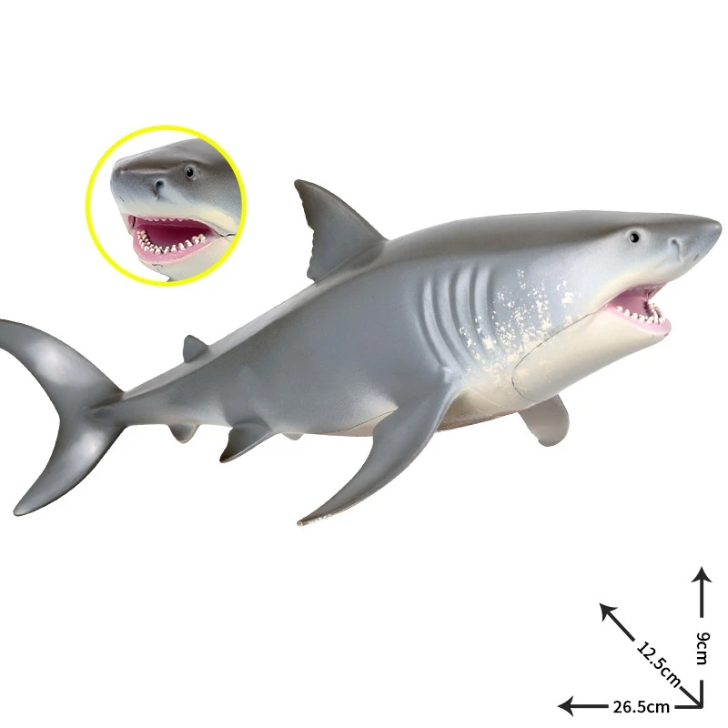 Морская жизнь животные большая Белая Акула Модель Фигурки из ПВХ модели