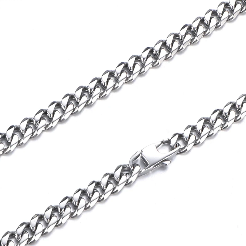 Ожерелье мужское из нержавеющей стали цепь в стиле хип хоп рок длинные звенья