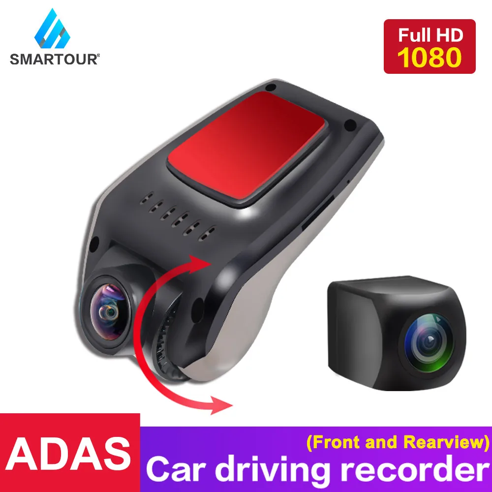 

Автомобильный видеорегистратор ADAS, Full HD, с камерой ночного видения, автоматический передний и скрытый тип рекордер заднего вида для Android, му...