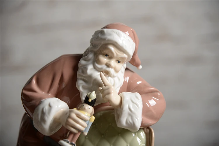 LLADRO оригинальные фарфоровые фигурки, расписанные вручную, Санта Клаус и мальчик, Испания, Элегантные керамические украшения, Рождественский подарок