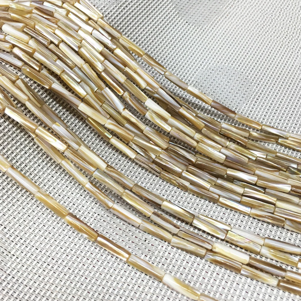 

Natural shell beading beads Pillar shape Punch loose beads isolation bead for Jewelry Making DIY bracelet necklace Accessories