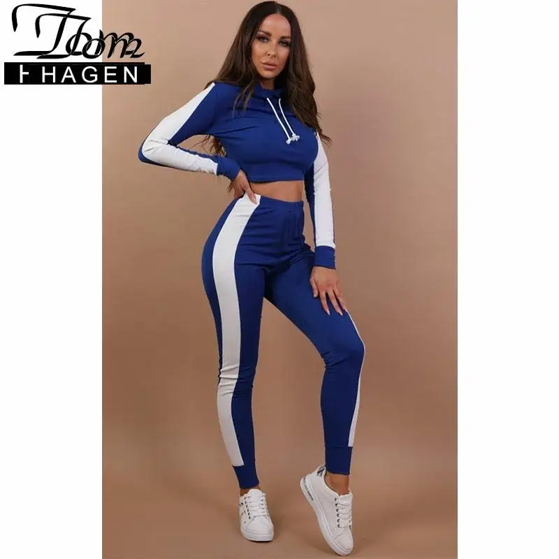 Женский спортивный костюм-двойка комплект из 2 предметов на осень 2020 спортивные