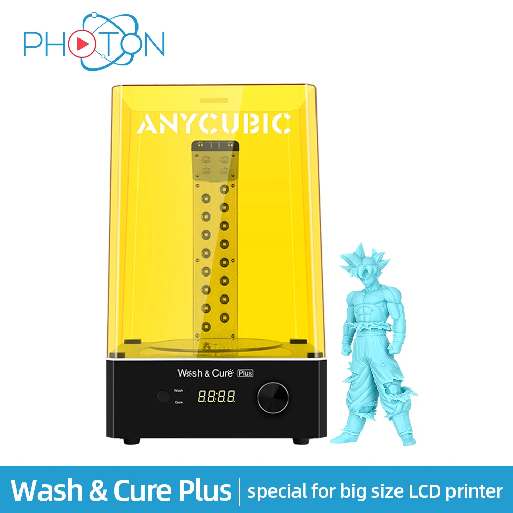 2021 ANYCUBIC Wash & Cure Plus для 3d принтера индивидуальный большого размера стирки и
