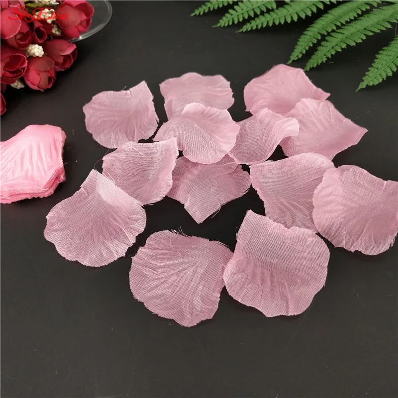 pink 500/1000/3000 шт. Модные аксессуары для свадебной вечеринки искусственный цветок «Роза» лепестки поддельные лепестки Свадебные украшения на День святого Валентина 6z - Цвет: pink