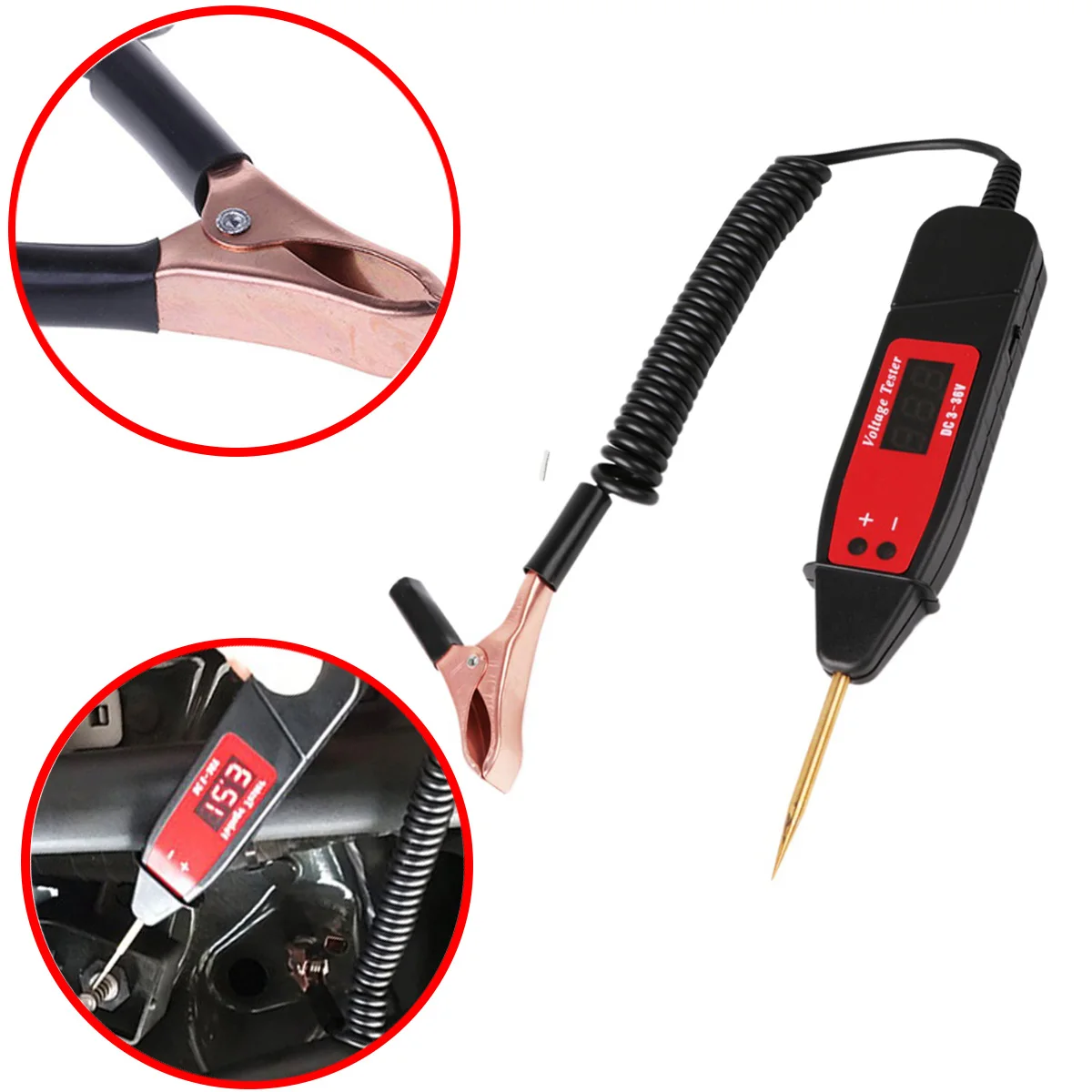 

Universal Automotive Diagnostic Tool5-36V LCD Digital Circuit Tester Voltage Meter Pen Car Circuit Scanner Power Probe