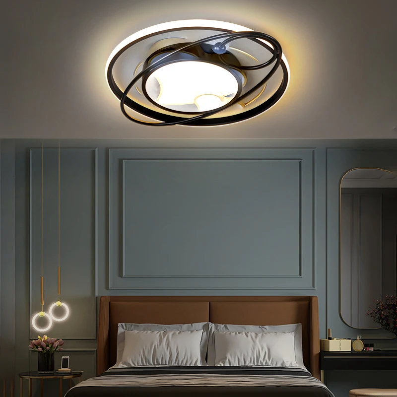 

Home Deco Aluminum Ceiling Chandeliers For Dinning Room Kitchen Studyroom Bedroom Indoor Simple LED Lapms black/gold Lighting