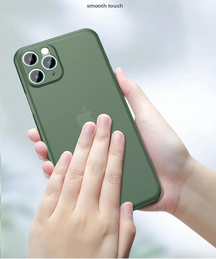 Ультратонкий Жесткий Мягкий чехол 0 3 мм для iPhone 11 X Xr Xs Max матовый пластиковый