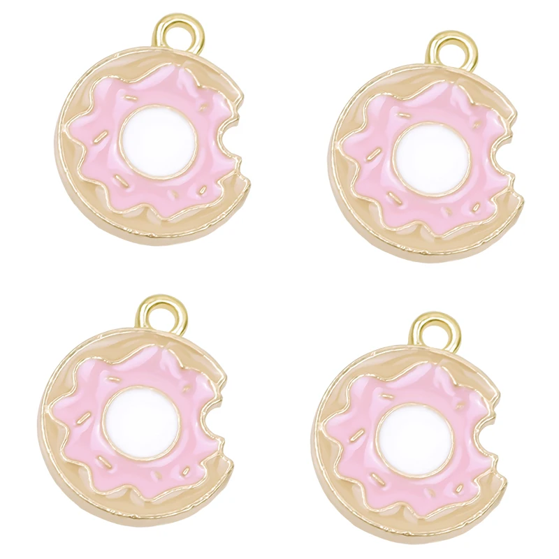 10Pcs/Lot Snack Food Cake Donut  Charms кулон Pendant For Jewelry Making Diy Cut Girl Gift Earrings Necklace Carft Bulk