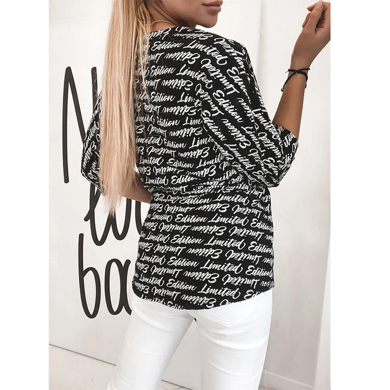 

2021 Women T-shirts Casual Harajuku English Letter Printed Basic Summer Tops Female O-Neck Half Sleeve Sleeve Loose White TShirt