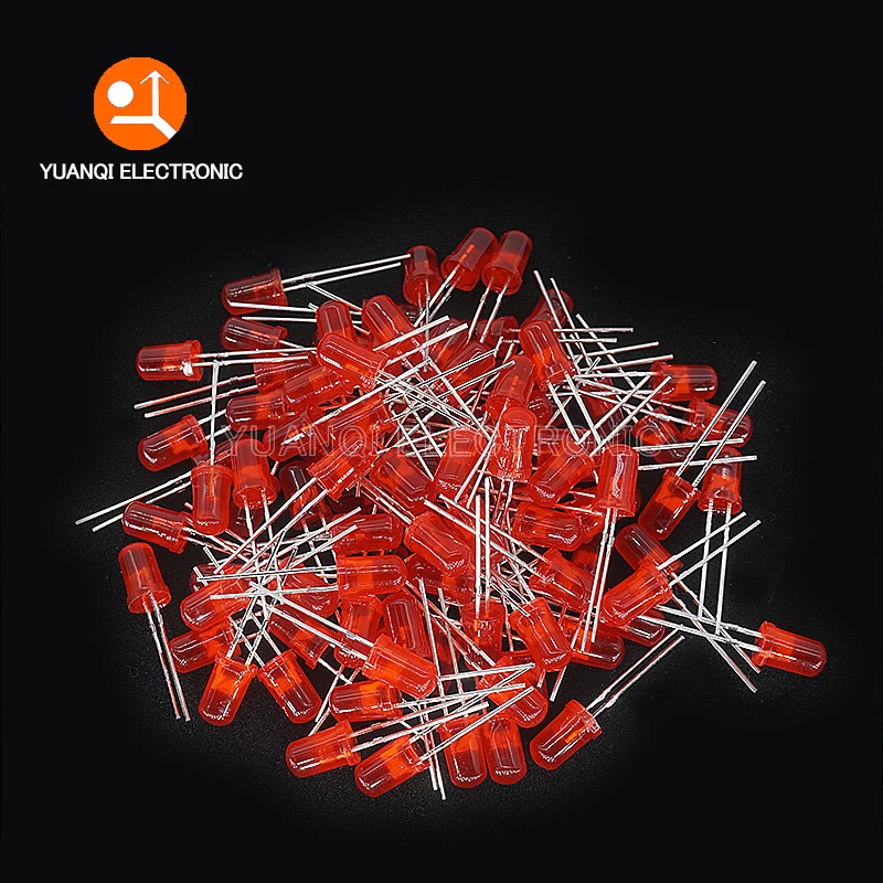 

1000pcs 5mm LED Diode F5 Assorted Kit White Green Red Blue Yellow Orange Pink Purple Warm White DIY Light Emitting Diode