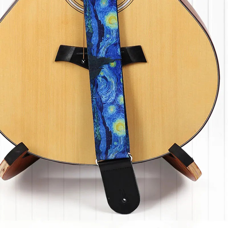 &quotЗвездная ночь&quot с принтом для гитары ремень гитариста Регулируемая