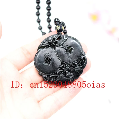 Натуральный черный зеленый нефрит обсидиан летучая мышь Кулон Бусы Изящные