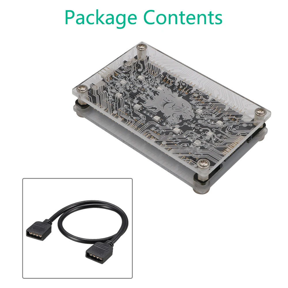 Новейшая версия 12V RGB концентратор с акриловый чехол и Магнитная стойка для ASUS/MSI