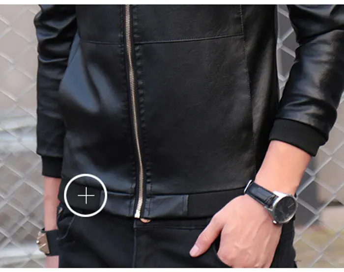 Осень-зима Для мужчин, кожаные пальто куртка в Корейском стиле Slim Fit Кожаные куртки модная повседневная верхняя одежда для детей детская одежда в стиле
