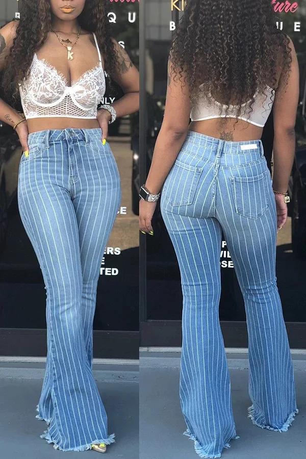 

Wide Leg Flare Jeans Women ripped jeans Denim Trousers Vintage bell bottom jeans High Waist Pants ladies push up calca jeans